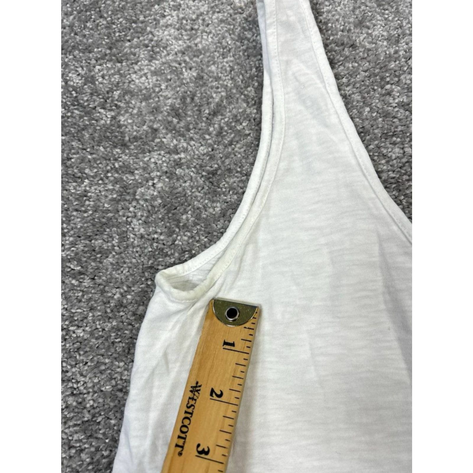 Theory VINTAGE Theory Women’s Tank Top Petite White Cotton Sleeveless Scoop Neck Summer Casual Womens Size XS / US 0-2 / IT 36-38 - 6 Thumbnail