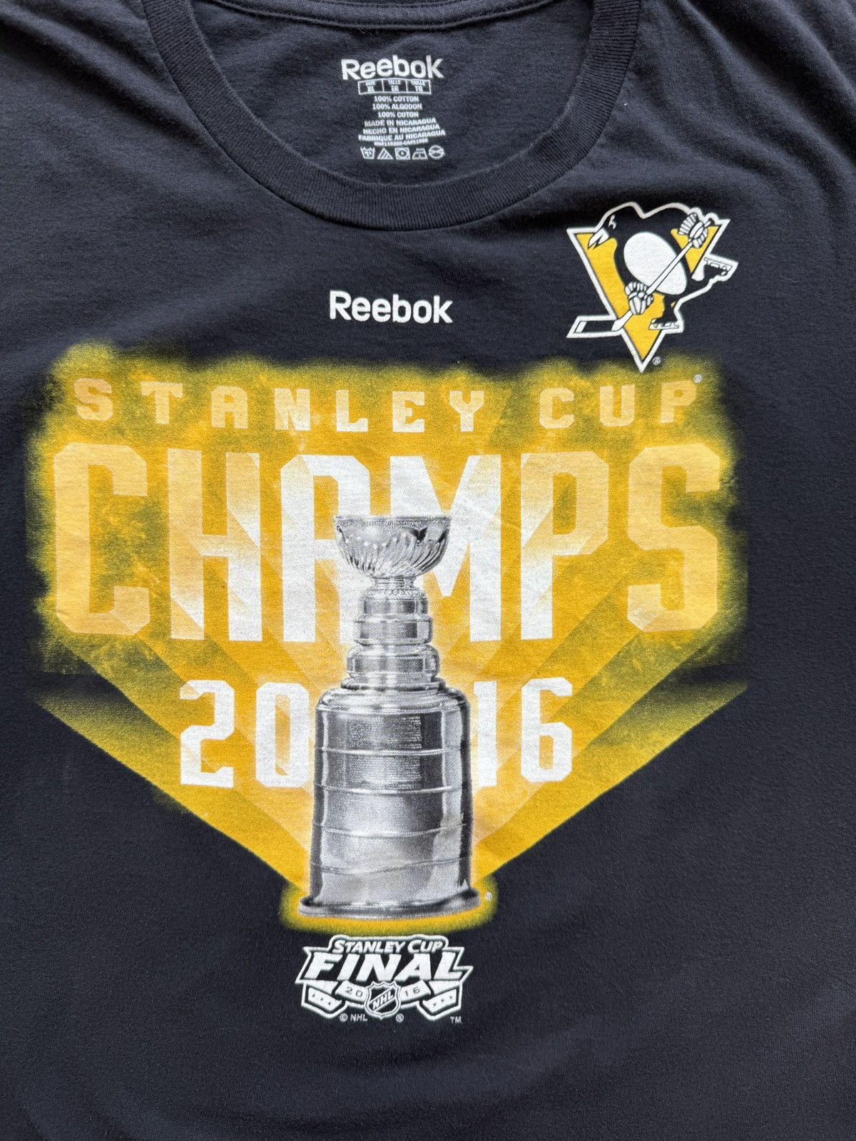 Reebok Pittsburgh Penguins 2016 NHL Stanley Cup Champions Shirt Size US XL / EU 56 / 4 - 2 Thumbnail