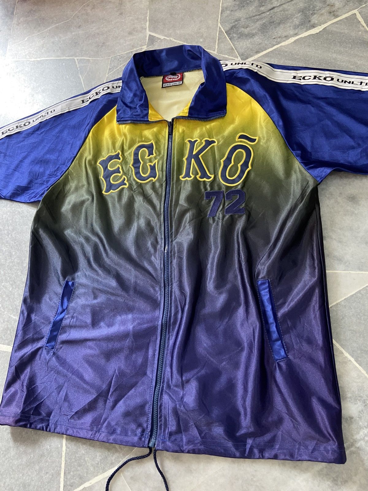 Ecko Unltd. ECKO UNLTD Jacket half Vintage 72 90s Hip hop Rap Jersey Size US L / EU 52-54 / 3 - 8 Thumbnail