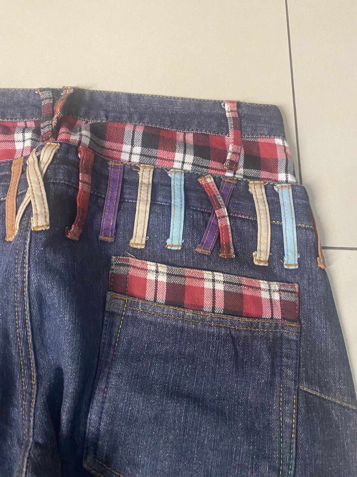 Japanese Brand × Vintage Vintage NYLAUS Double Waist Denim Size US 32 / EU 48 - 9 Thumbnail