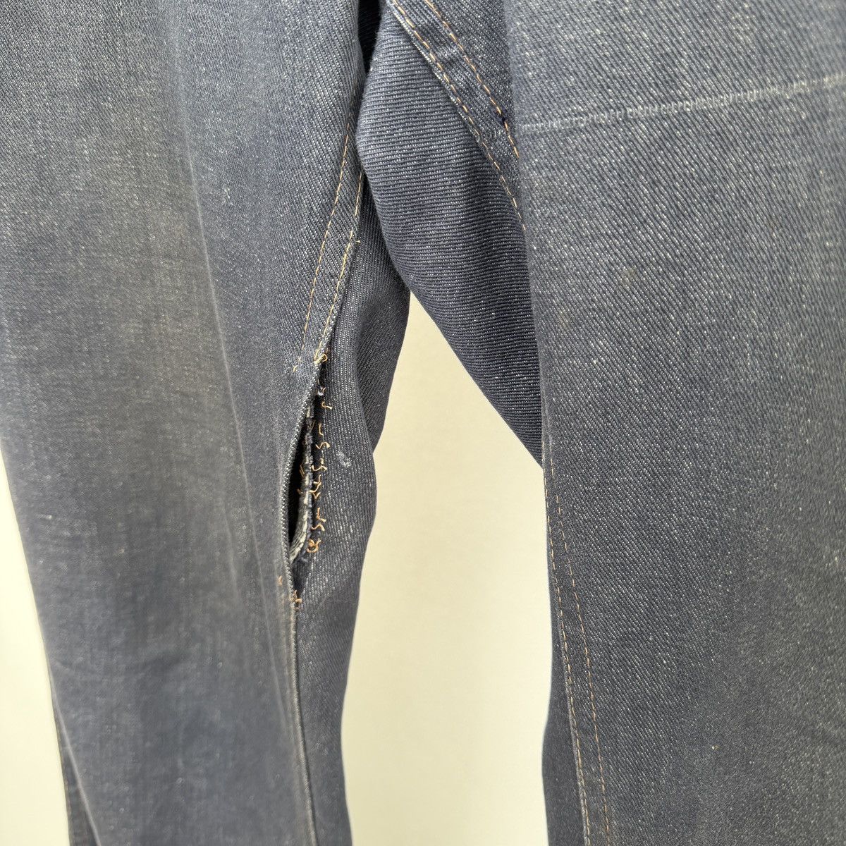 Vintage Vintage Hill & Holt Ltd. “destroyed” deep blue bootcut jeans Size US 34 / EU 50 - 5 Thumbnail