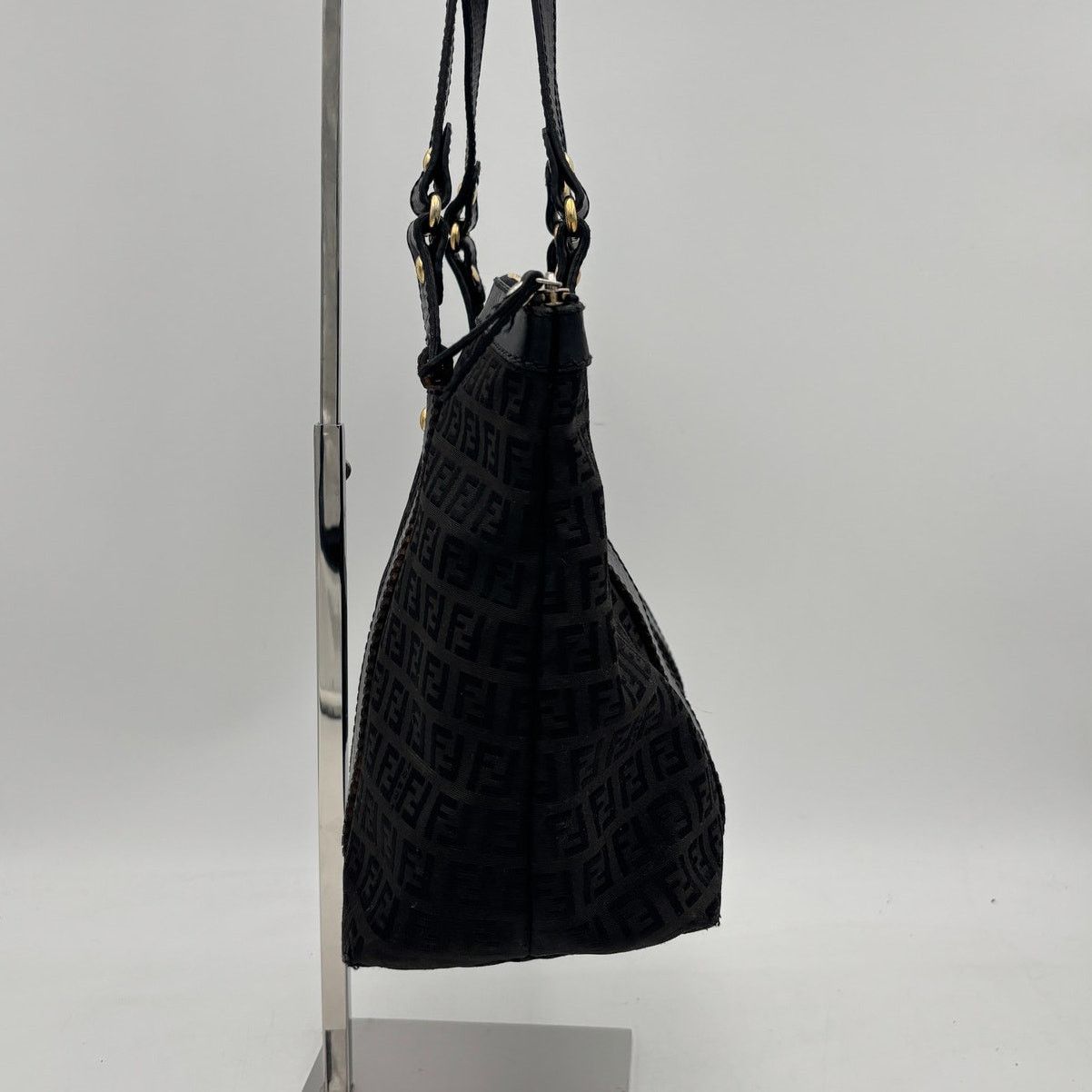Fendi Vintage Fendi Tote Bag Zucchino Zucca Canvas Leather Women's Size ONE SIZE - 4 Thumbnail