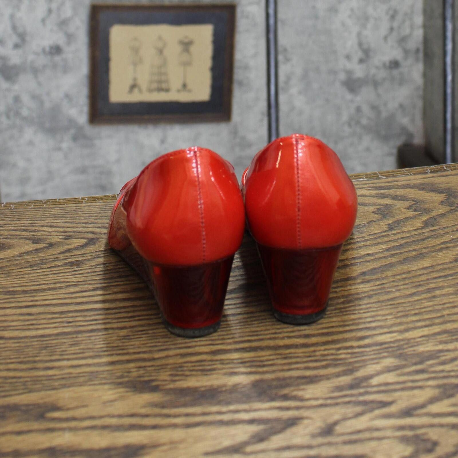 Designer Carlos by Carlos Santana See Through Wedge Heels Red 6M Size US 6 / IT 36 - 4 Thumbnail