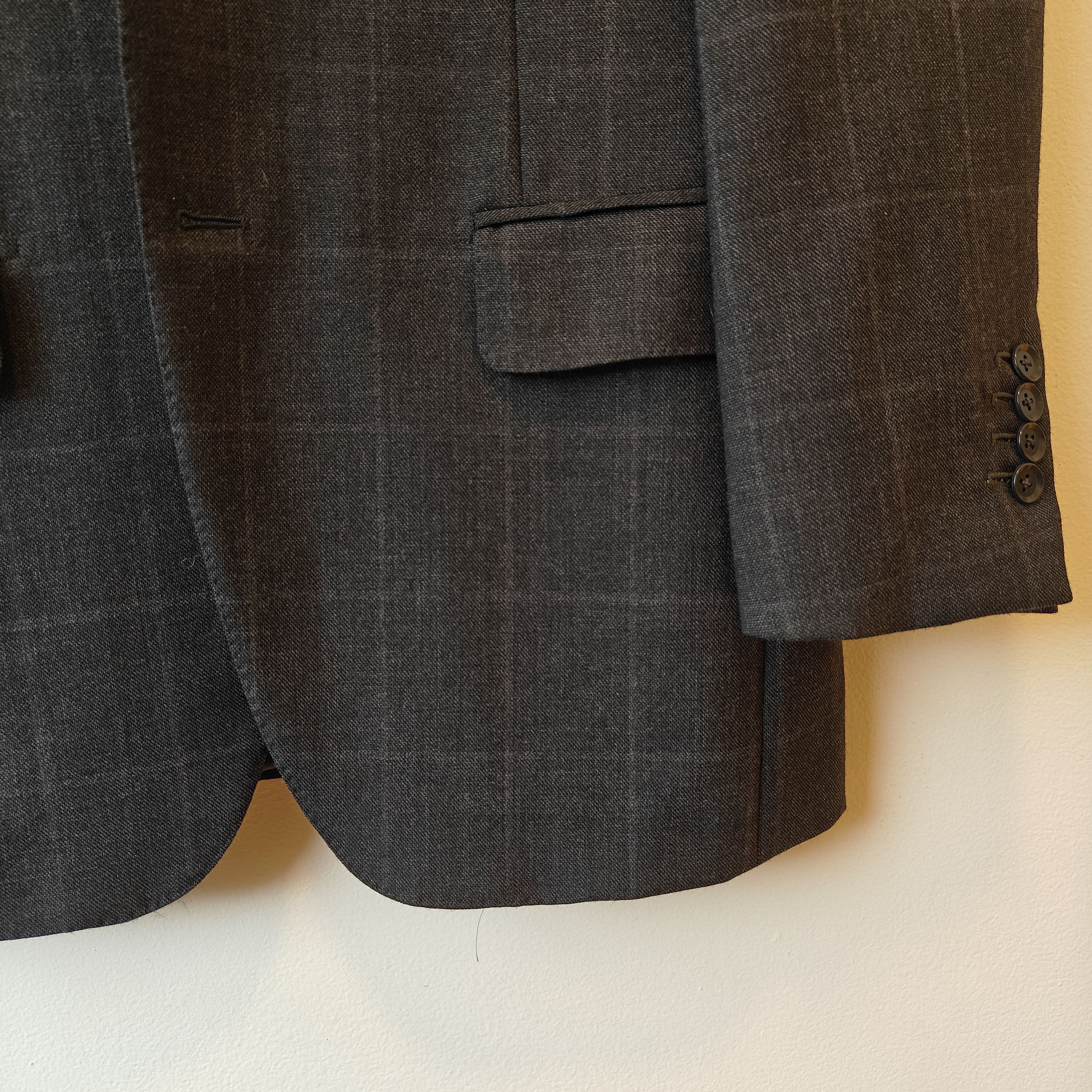 Ring Jacket Ring Jacket Grey Plaid Check Wool Blazer Made in Japan Size 46R - 8 Thumbnail