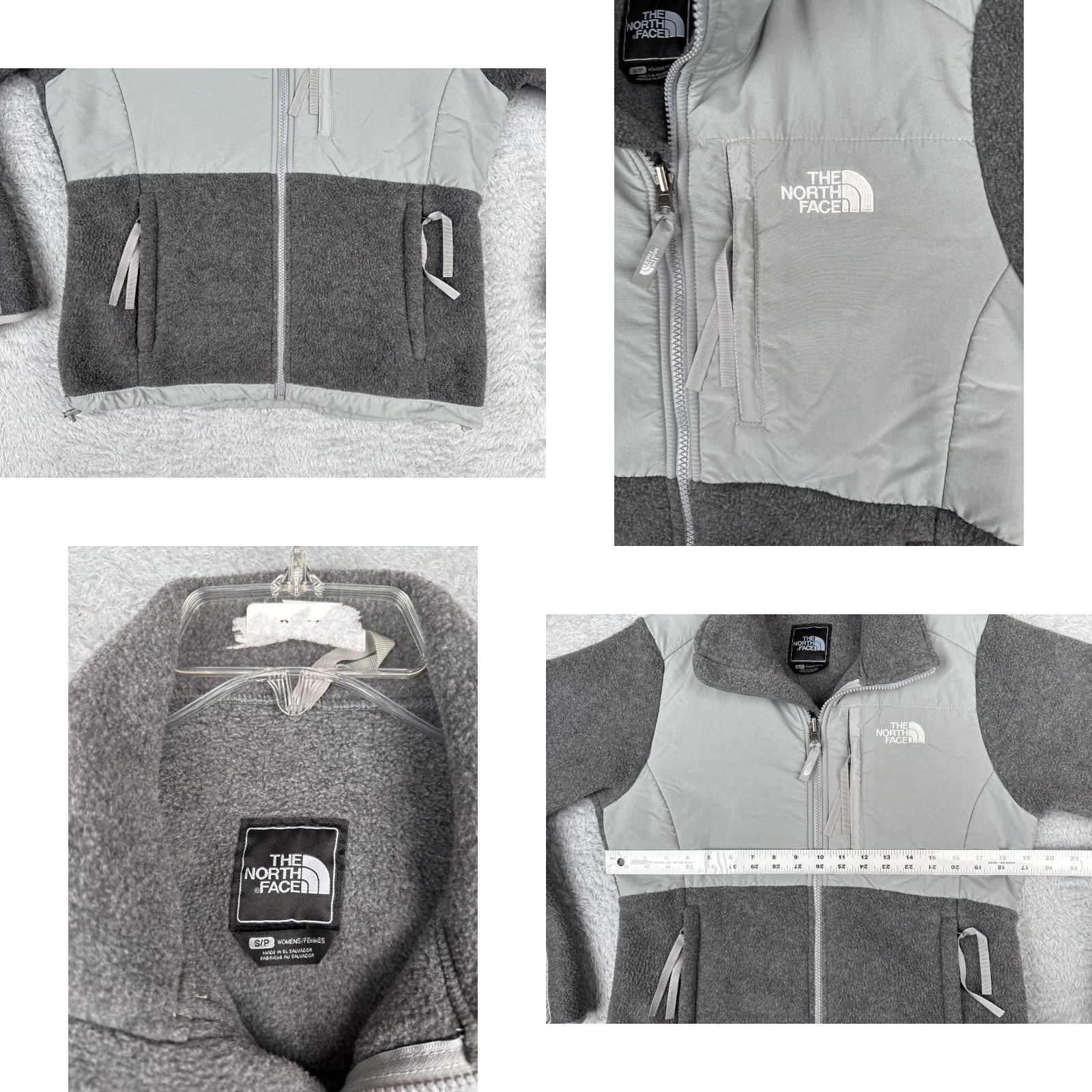 The North Face The North Face Jacket Women S Gray Polyester Fleece Full Zip Mock Denali Logo Zipper Embroidered Size S / US 4 / IT 40 - 8 Thumbnail