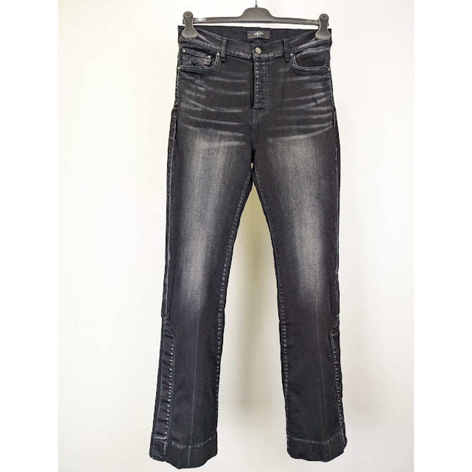 Amiri o1rshd1 Stacked Flare Jeans in Aged Black Size US 30 / EU 46 - 2 Thumbnail