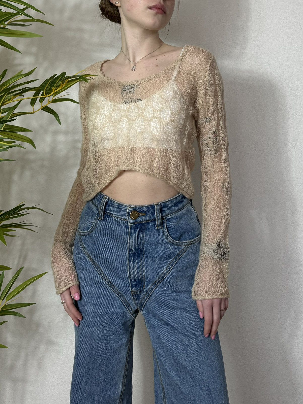 Vintage VINTAGE MESH KNITTED WEB SWEATER Size M / US 6-8 / IT 42-44 - 1 Thumbnail