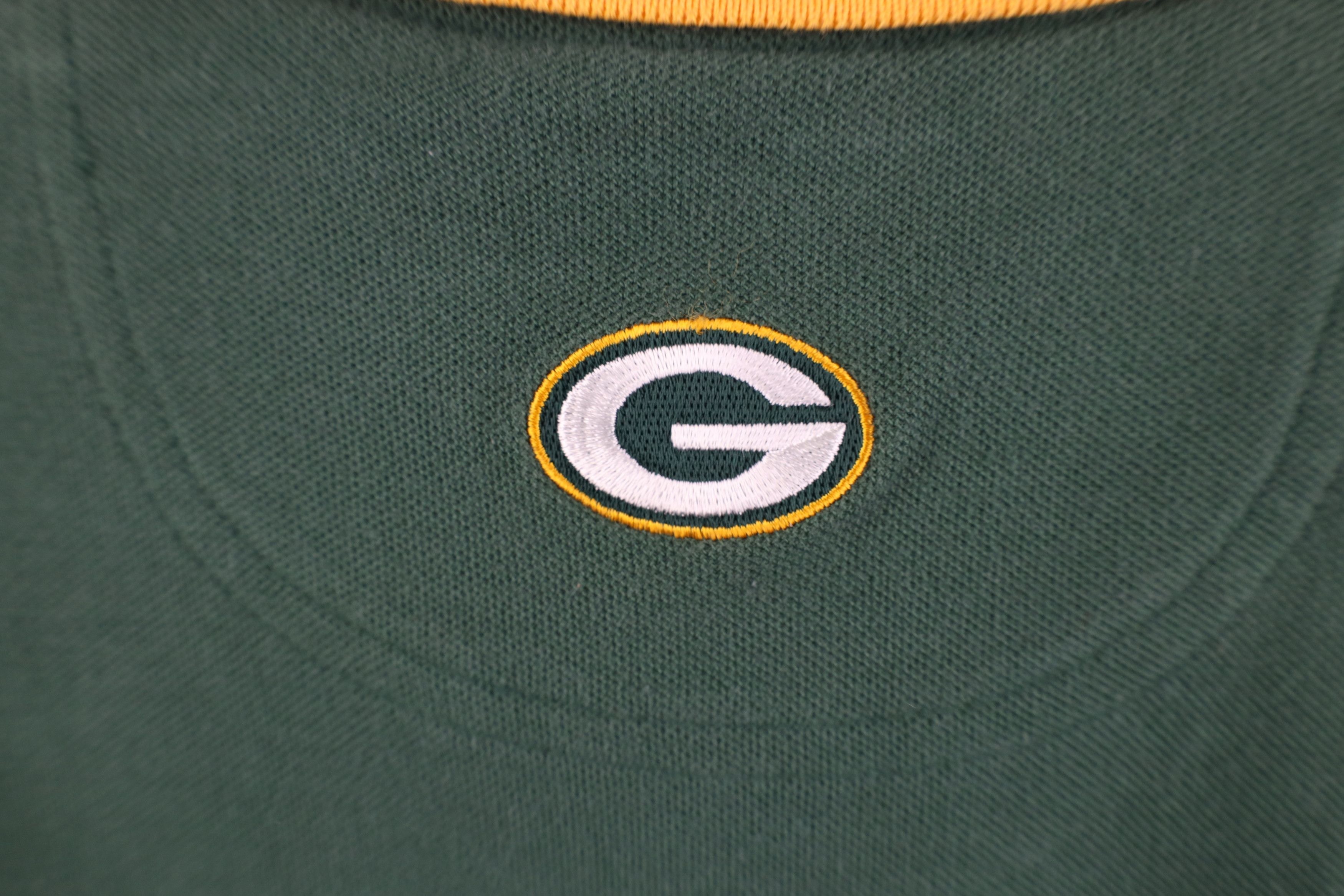 Vintage Vintage NFL Spell Out Green Bay Packers Football Polo Shirt Size US XL / EU 56 / 4 - 11 Thumbnail