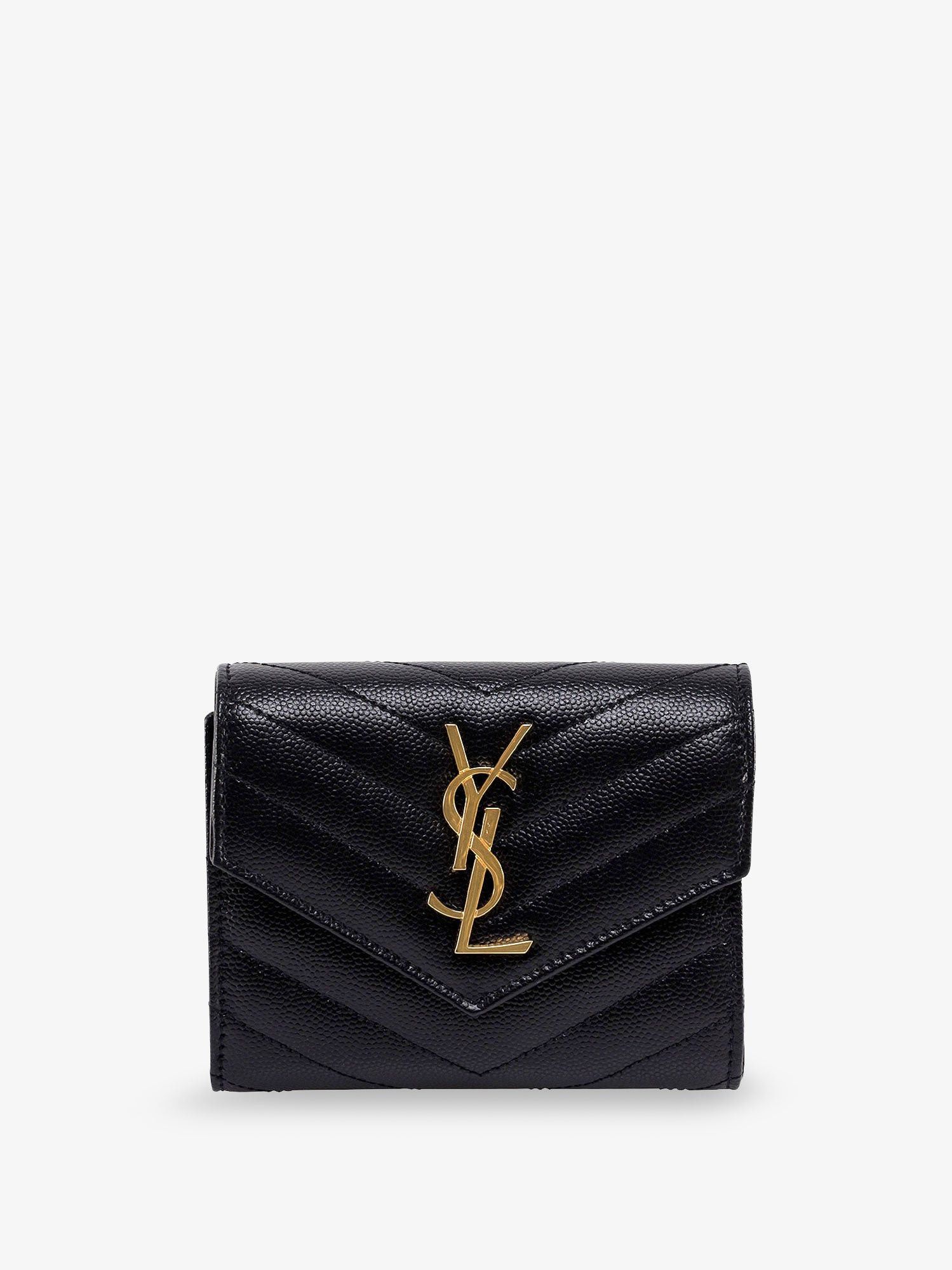 Saint Laurent Paris Leather Wallet With Cassandre Logo On The Front Size ONE SIZE - 1 Thumbnail