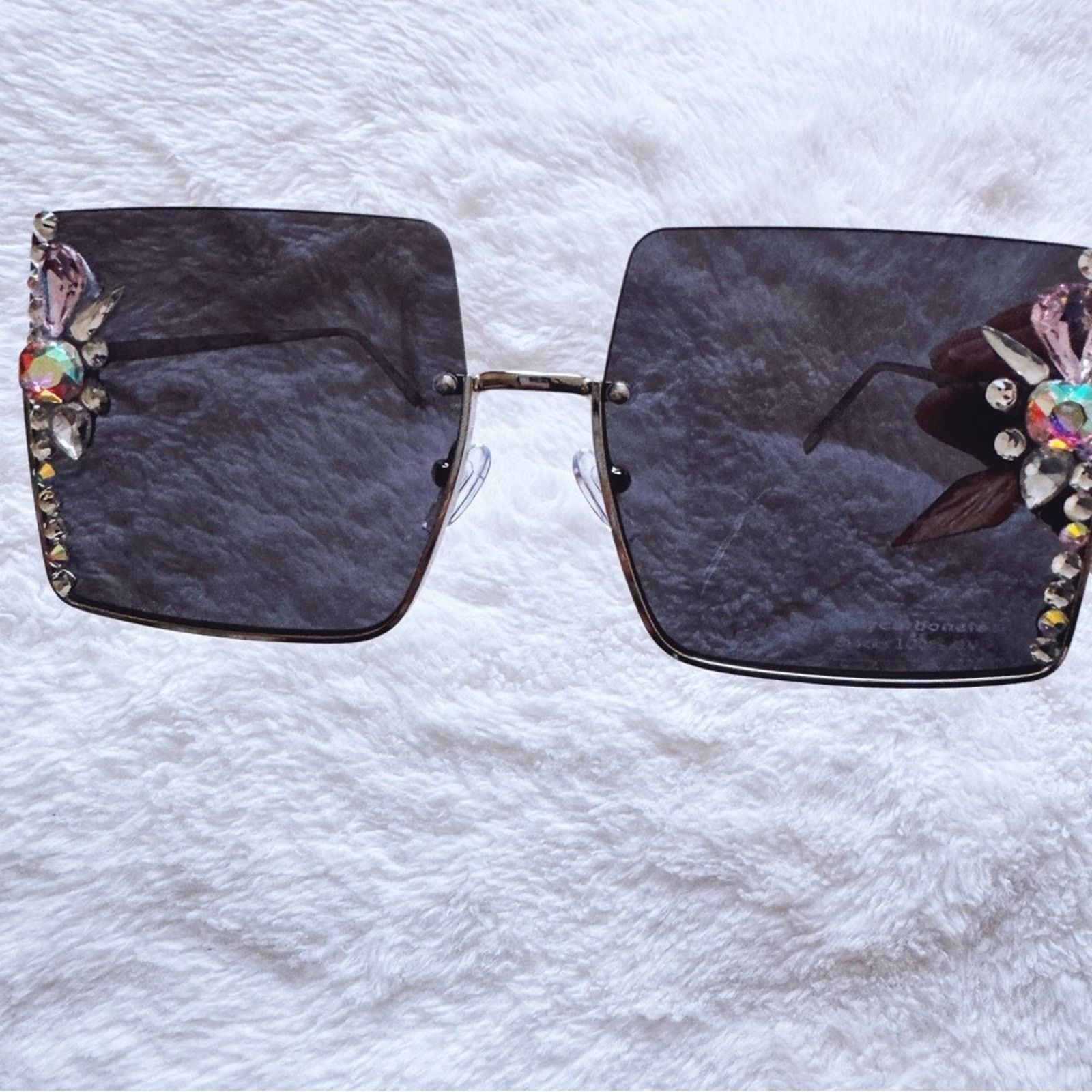 Other Nora Black w/ Silver Rims Square Sunglasses Size ONE SIZE - 9 Thumbnail