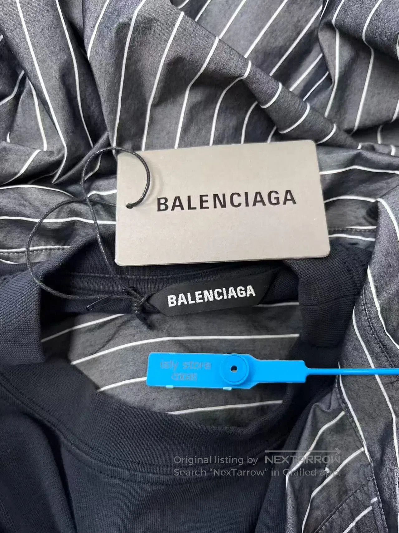 Balenciaga Balenciaga Men's Striped Button Long-Sleeve Shirt. Size US M / EU 48-50 / 2 - 5 Thumbnail