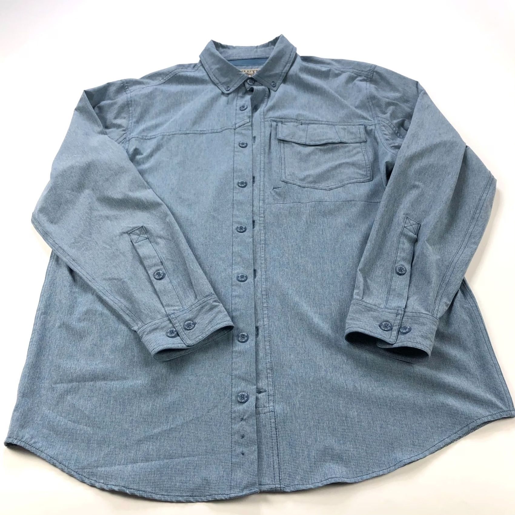 Vintage Duluth Duluth Trading Co. Sol Survivor Large TALL LT Button Tab Sleeve Shirt Blue Shirt Men LT Button-Up Blue 90s? Size US L / EU 52-54 / 3 - 2 Thumbnail
