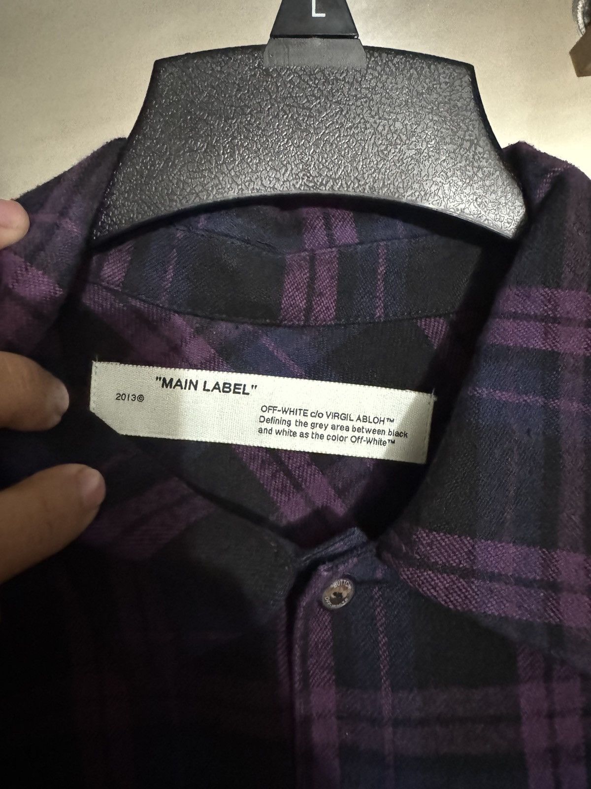 Off-White Off-White Oversized Logo-Appliquéd Checked Flannel Shirt Size US L / EU 52-54 / 3 - 2 Thumbnail