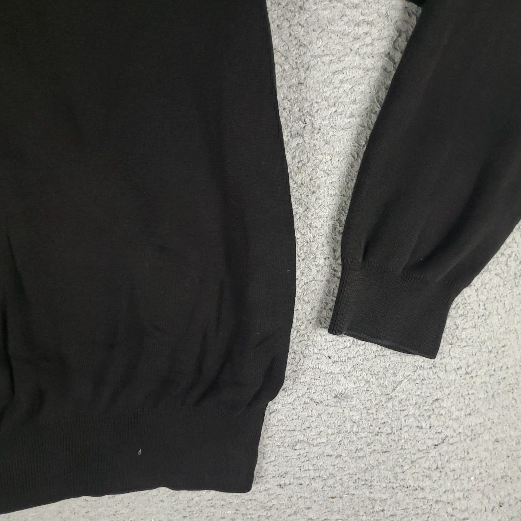 Polo Ralph Lauren VINTAGE Polo Ralph Lauren Men’s Sweater XL Knit V-Neck Pullover Black Purple Pony Pima Cotton Size US XL / EU 56 / 4 - 5 Thumbnail
