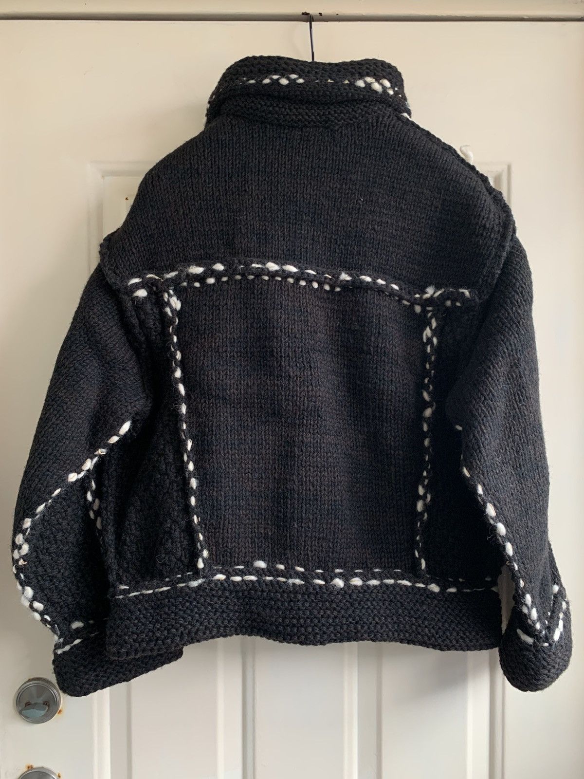 Kapital Wool Hand Knit Cowichan G-Jacket Black Size US L / EU 52-54 / 3 - 5 Thumbnail
