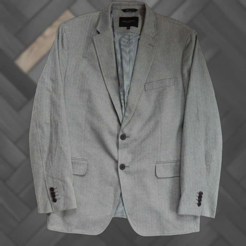 Banana Republic VINTAGE Banana Republic Men's Blazer Sport Coat Jacket Size 44R Gray Slim Fit Size 44R - 1 Thumbnail