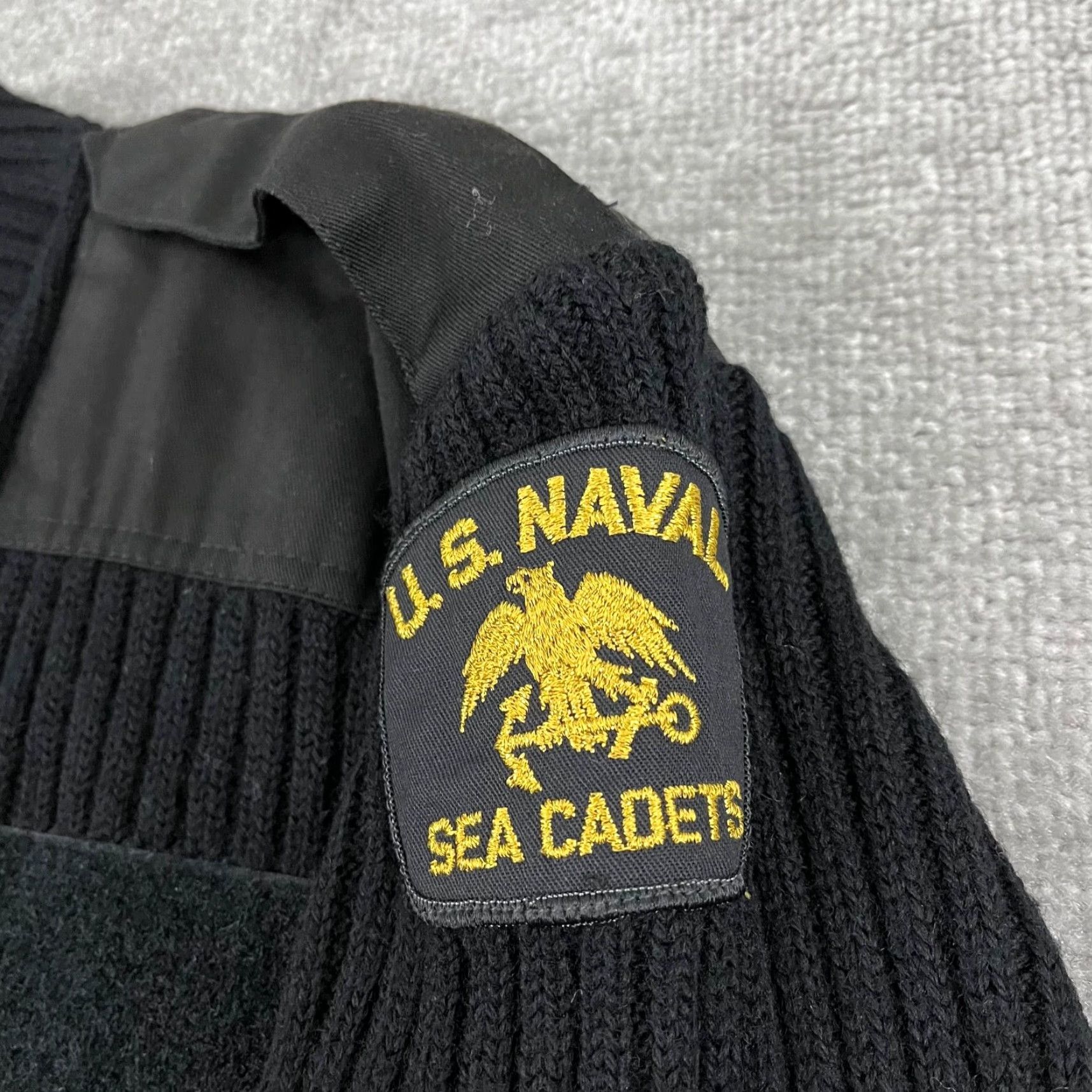Vintage JACK YOUNG Sweater Mens 2XL Black Wool Pullover Patches US NAVAL SEA CADETS VTG Size US XXL / EU 58 / 5 - 2 Thumbnail