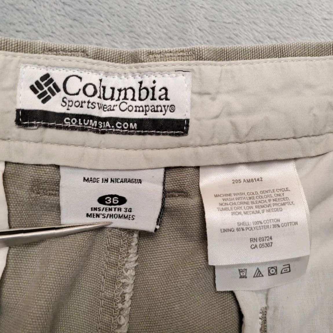 Vintage VINTAGE Columbia Pant Mens 36x33 Beige Canvas Baggy Carpenter Cargo Outdoors Pants Men Beige 5-Pocket Cargo Outdoor Mens Size US 36 / EU 52 - 4 Thumbnail