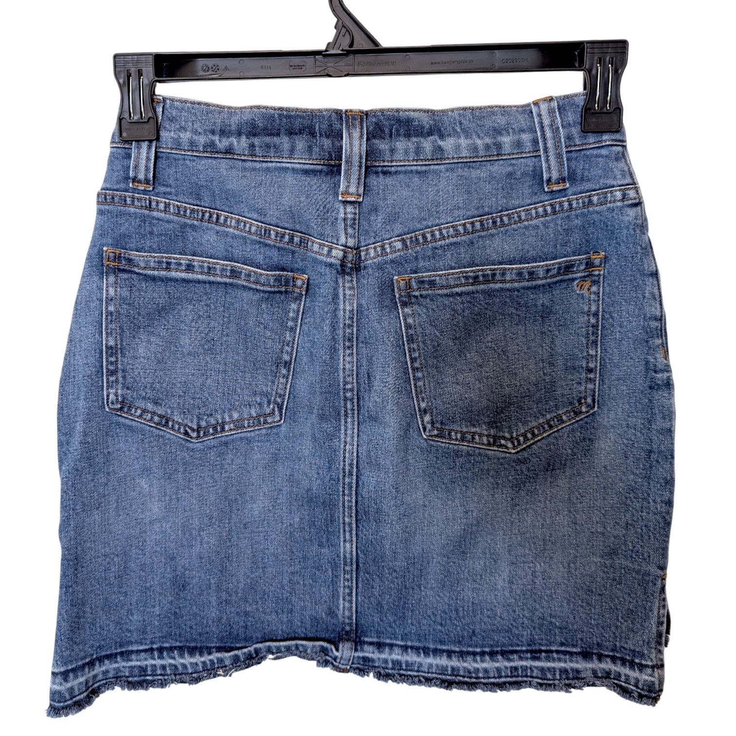 Madewell Madewell Raw Step Hem Denim Mini Skirt Size 26 Size 26" / US 2 / IT 38 - 4 Thumbnail