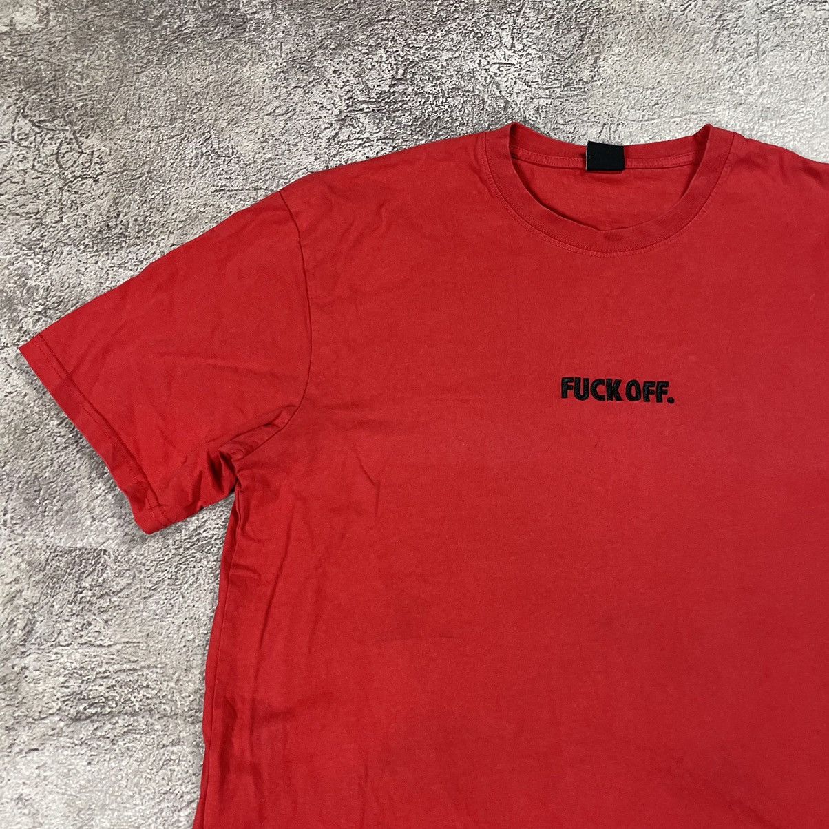 Vintage VINTAGE Y2K FUCK OFF EMBROIDERED LOGO FUNNY SLOGAN TEE Size US XL / EU 56 / 4 - 3 Thumbnail