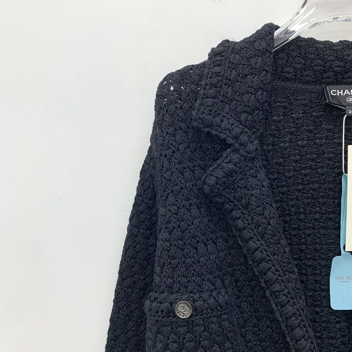 Chanel Chanel Black Multi-Pocket Cotton Lapel Knit Cardigan Jacket Size S / US 4 / IT 40 - 3 Thumbnail