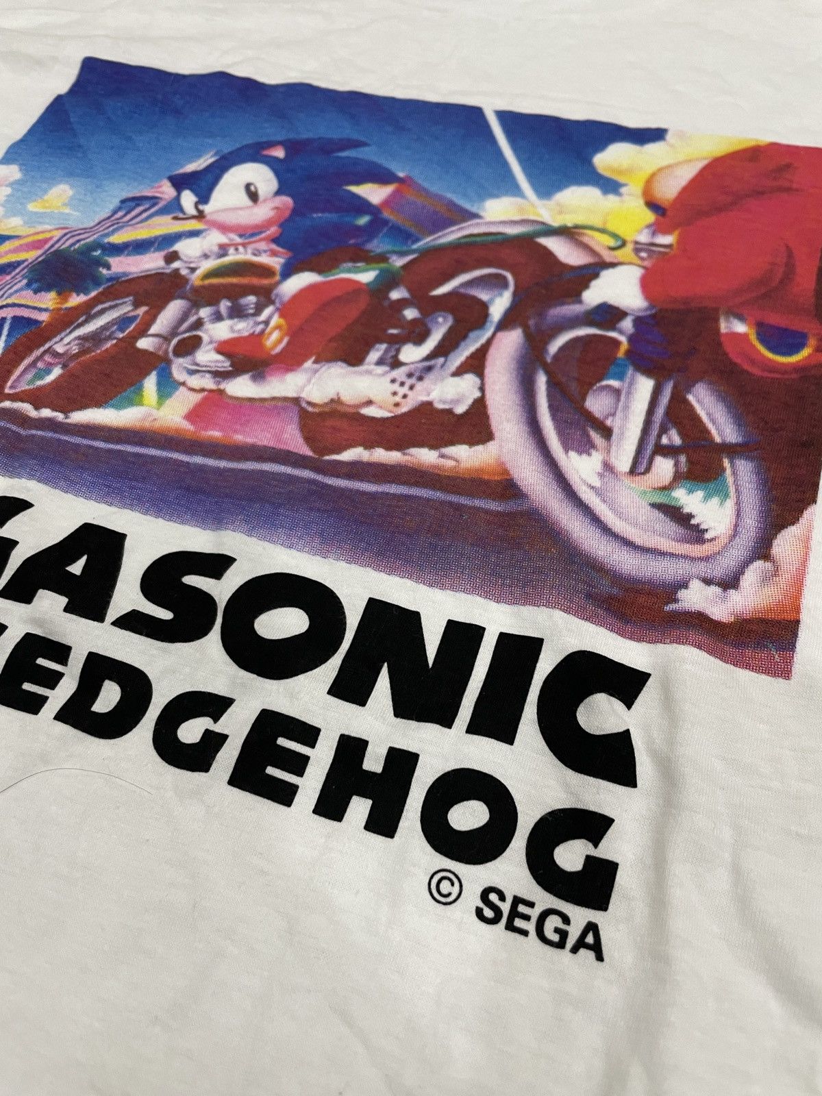 Anime Vintage Sega Genesis Sonic The Hedgehog 1991 promo t-Shirt Size US M / EU 48-50 / 2 - 5 Thumbnail