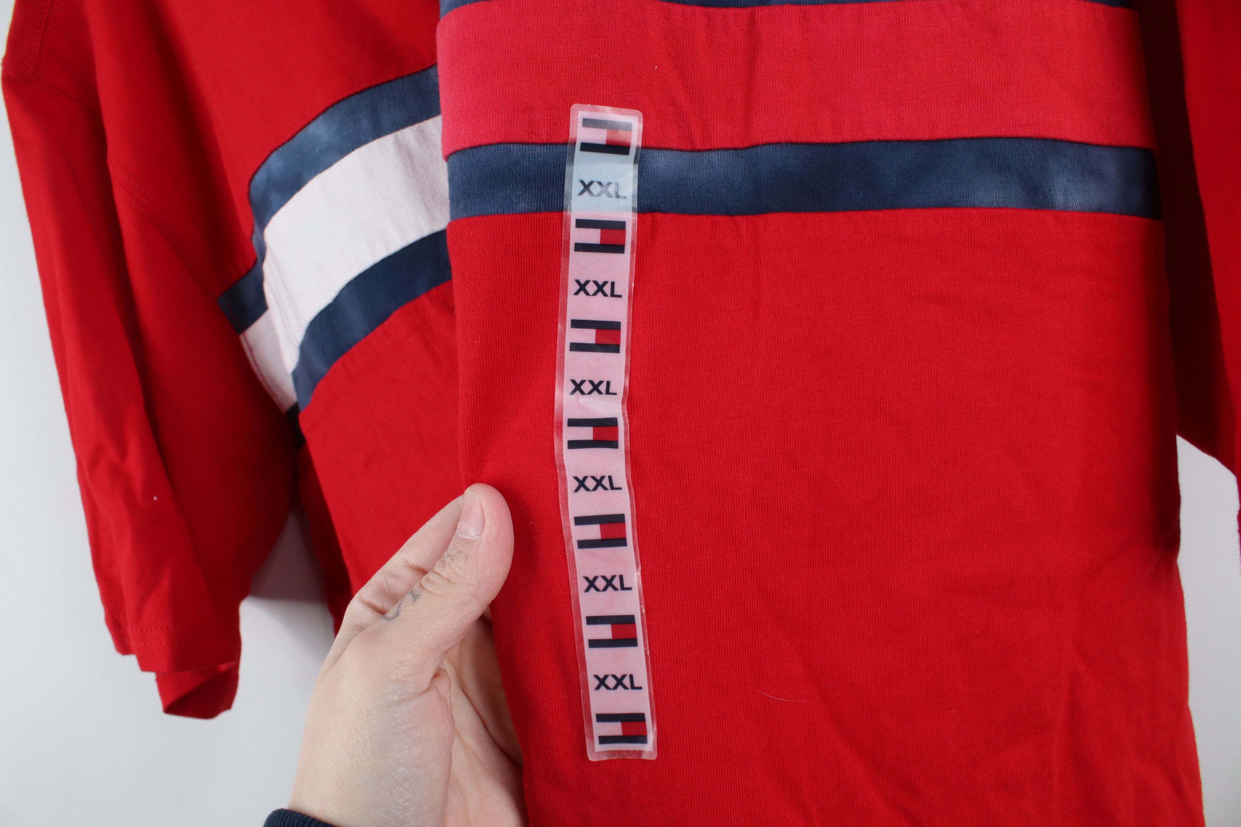 Tommy Hilfiger × Vintage Deadstock Vintage 90s Tommy Hilfiger Surfing Out T-Shirt Red Size US XXL / EU 58 / 5 - 5 Thumbnail