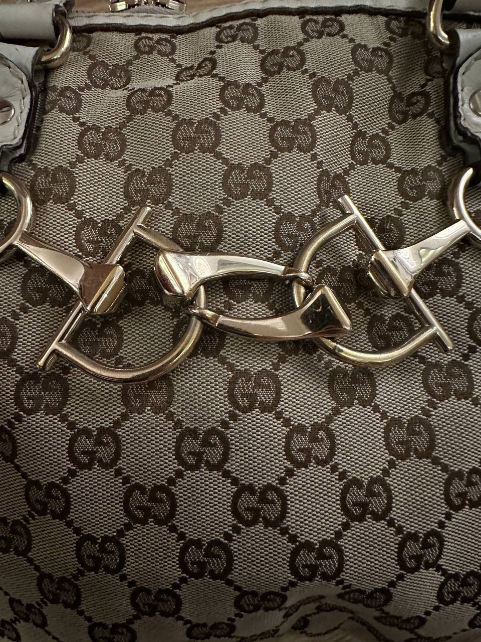 Gucci Gucci GG Canvas Horsebit Horse Nail Boston Bag Purse Vintage Size ONE SIZE - 4 Thumbnail