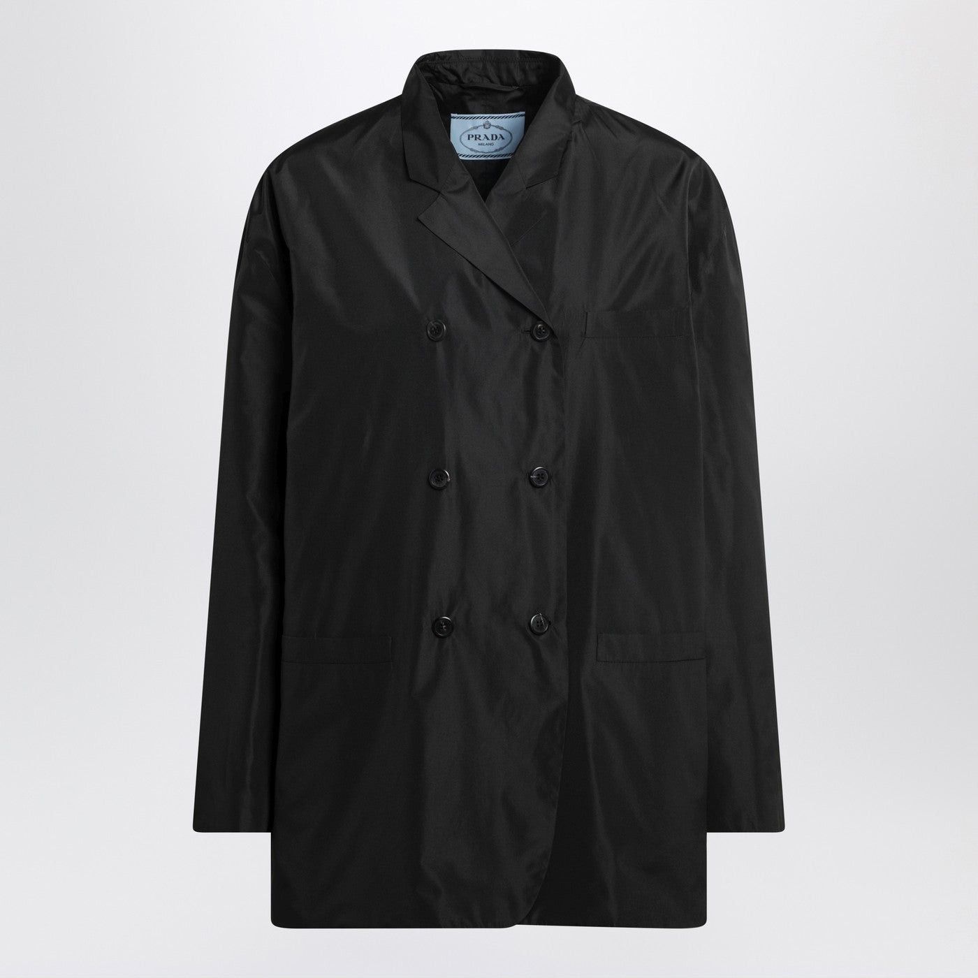 Prada Prada Black Double-Breasted Technical Taffeta Jacket Size M / US 6-8 / IT 42-44 - 1 Thumbnail