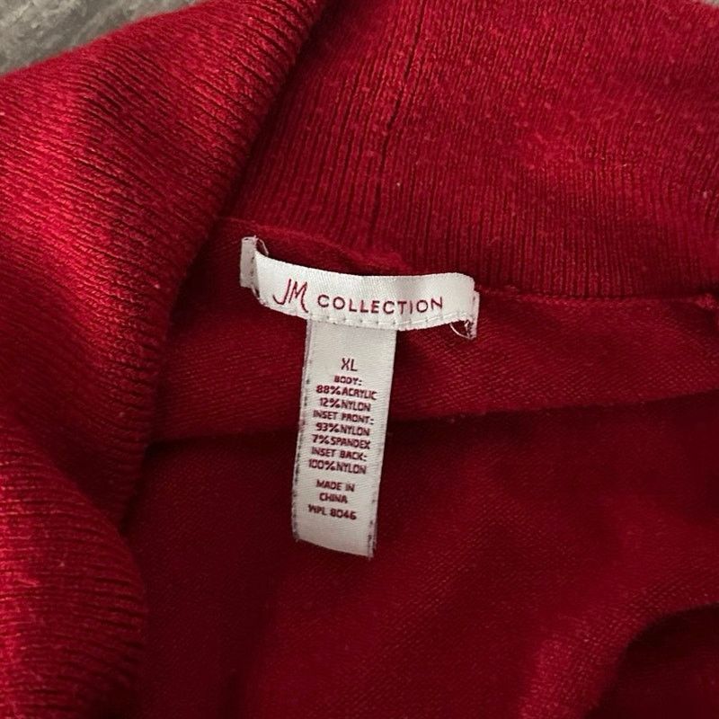 Other jm collection red knit lace long sleeve sweater Size XL / US 12-14 / IT 48-50 - 3 Thumbnail
