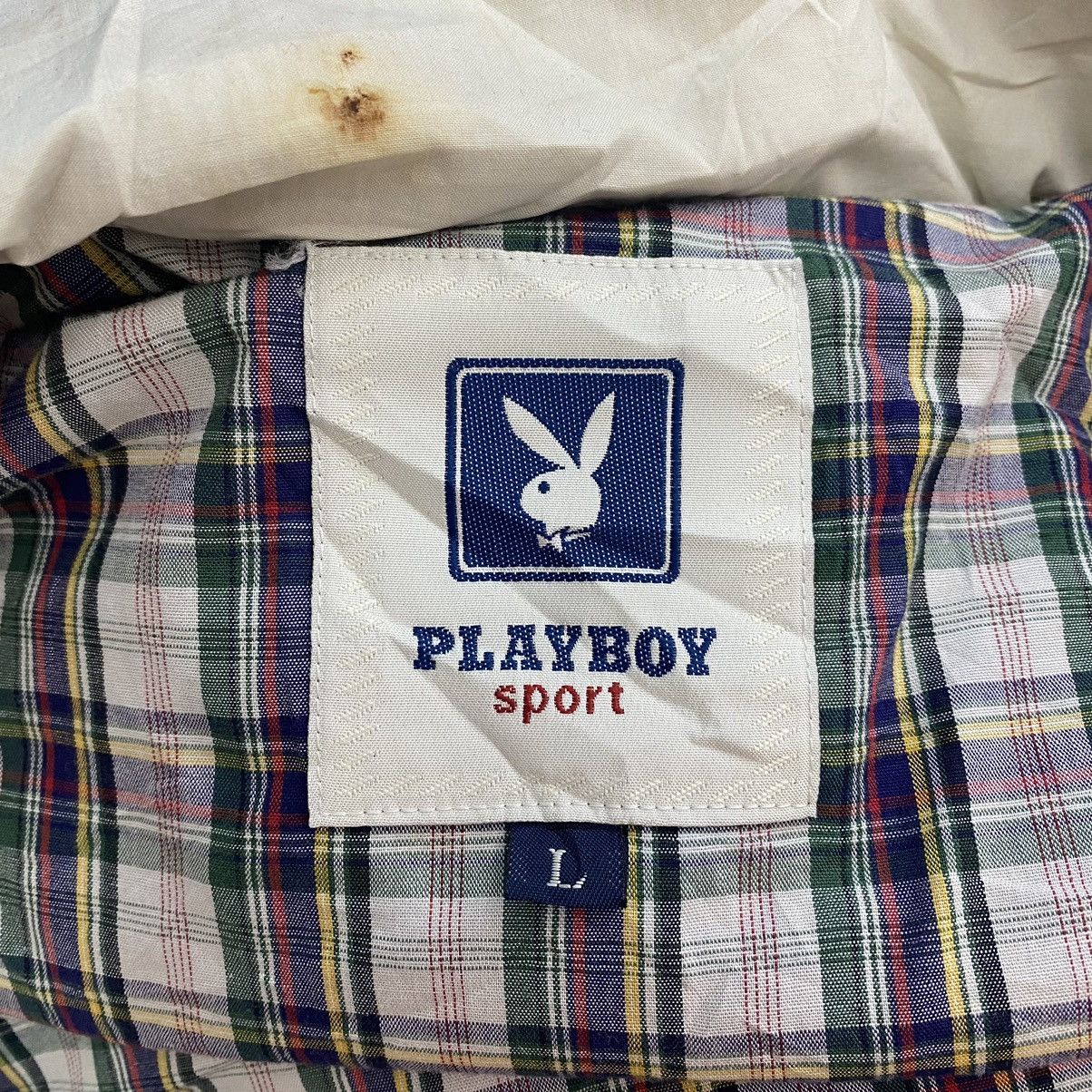 Playboy × Vintage Vintage PLAYBOY SPORT Embroidered Logo Blue Coach Jacket Size US L / EU 52-54 / 3 - 6 Thumbnail