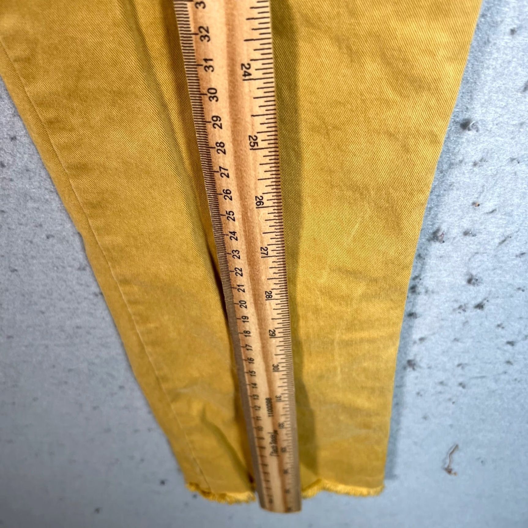 Vintage VINTAGE Unsubscribed Women's Mustard High-Waisted Skinny Pants Size 0 Cotton Blend Casual Fall Spring Summer Winter Size 25" / US 0 / IT 36 - 7 Thumbnail