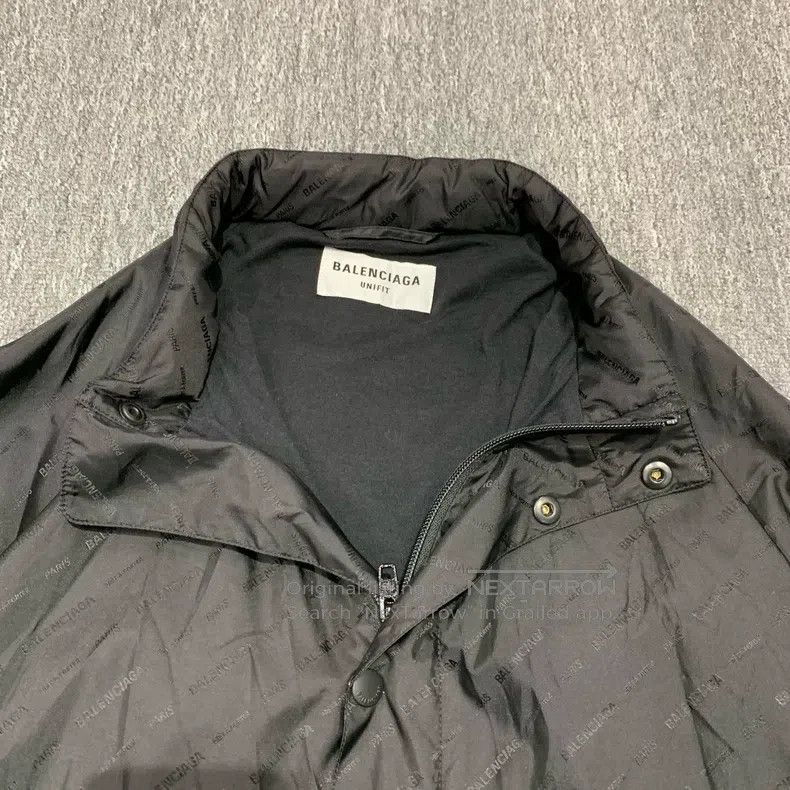 Balenciaga Balenciaga Black Barrage Printed Windbreaker Jacket Size US XS / EU 42 / 0 - 9 Thumbnail