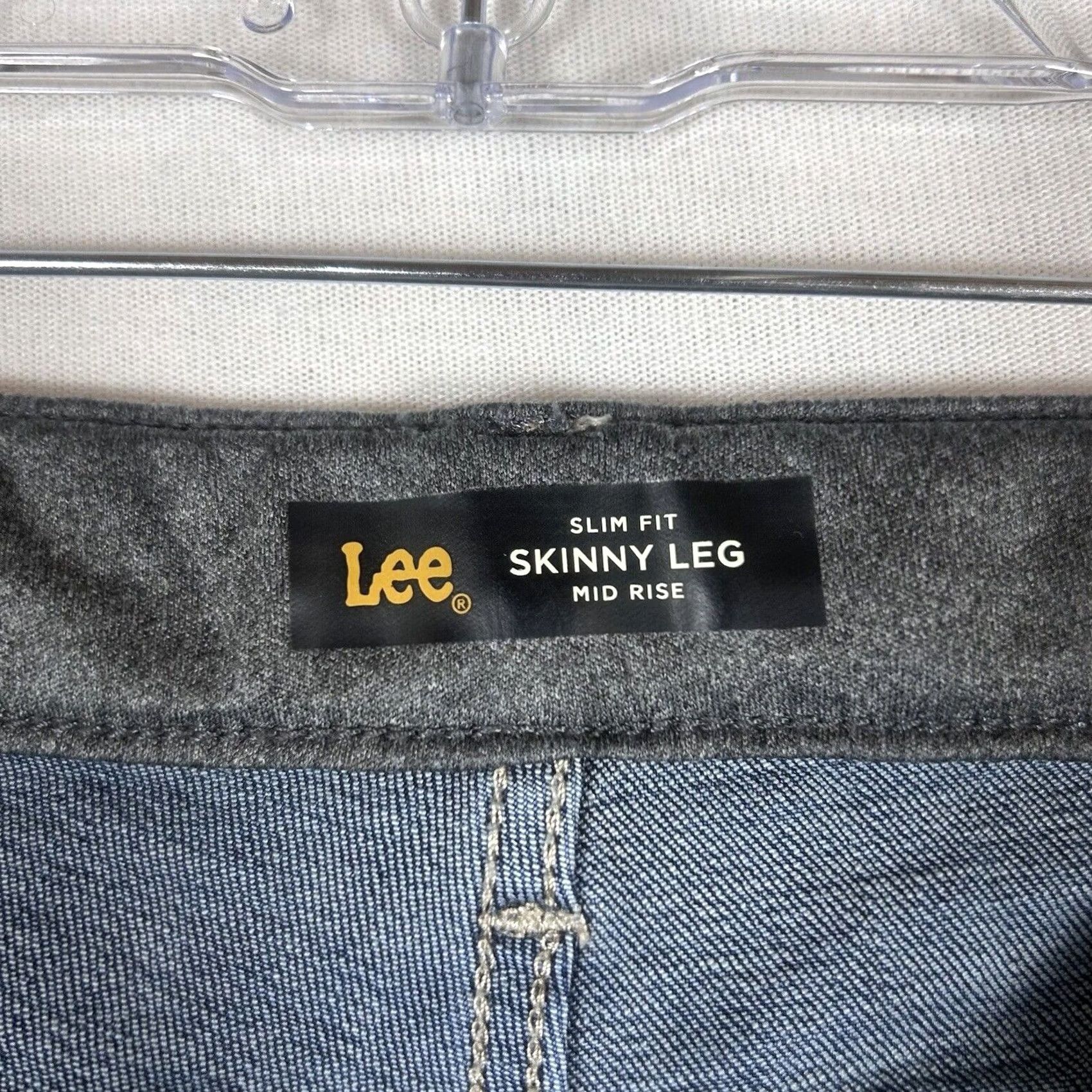 Lee Lee Slim Fit Skinny Jeans Womens Size 6 Medium Mid Rise Blue Denim Stretch Jeans 男女? Size 28" / US 6 / IT 42 - 3 Thumbnail