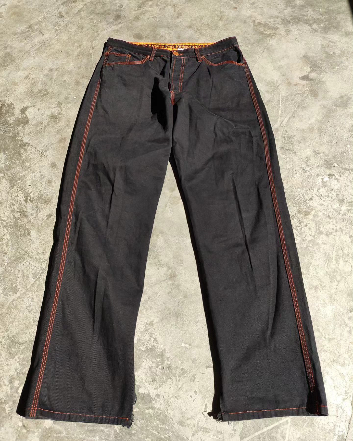 Gaultier 90s pant orange line