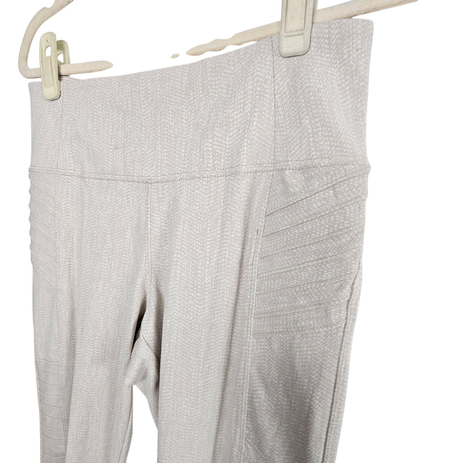 Athleta Athleta Leggings Women M Tan Delancey Textured Moto Tight Size 29" - 5 Thumbnail