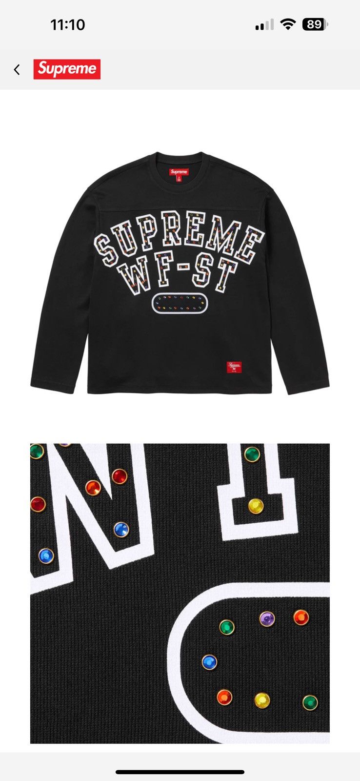 Supreme Supreme Athletic Studded L/S Top | Grailed