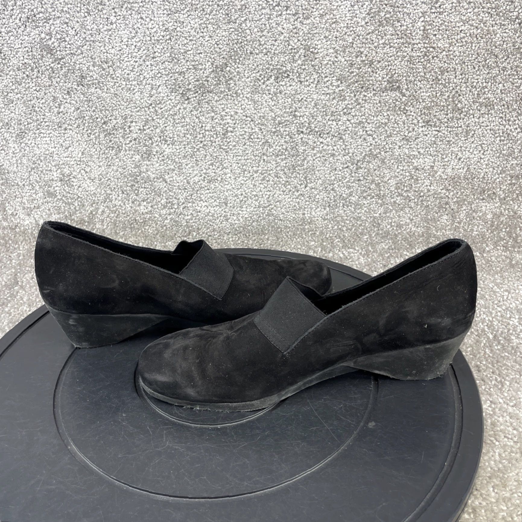 Vintage VINTAGE Arche Women's Wedge Pumps Size 38 EU 7.5 US Leather Slip-On Black Casual Size US 7.5 / IT 37.5 - 7 Thumbnail