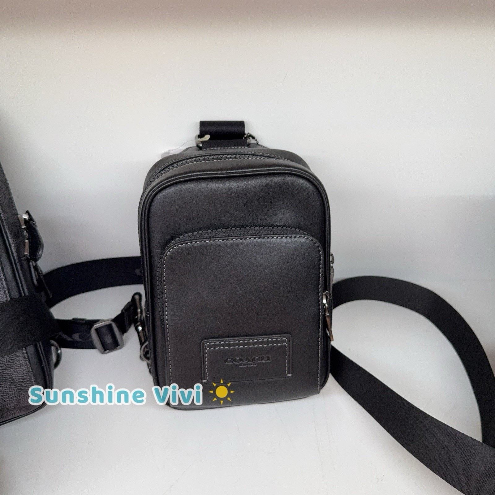 Coach NWT COACH CX071 Racer Sling Pack Leather Backpack Bag Size ONE SIZE - 1 Thumbnail