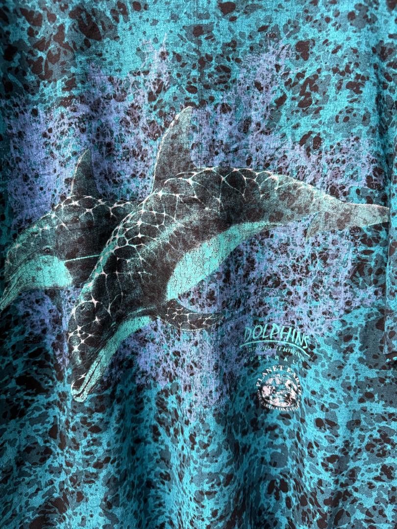 Other Planet Earth Graphic Tie dye Vintage T-shirt Dolphins Size US M / EU 48-50 / 2 - 2 Thumbnail