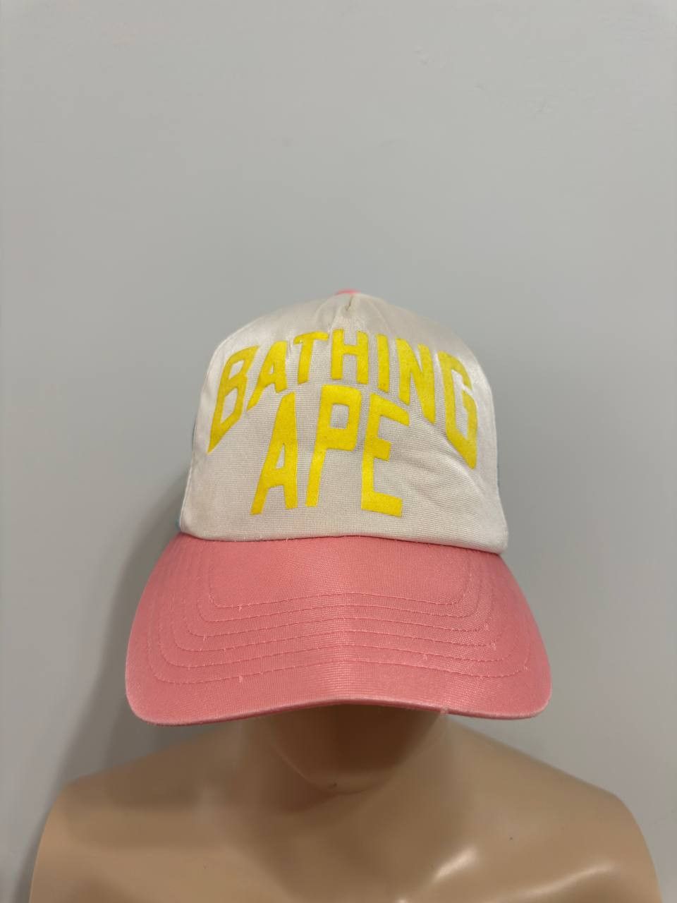 A Bathing Ape Bape Cotton Candy NYC Logo Mesh Trucker Hat