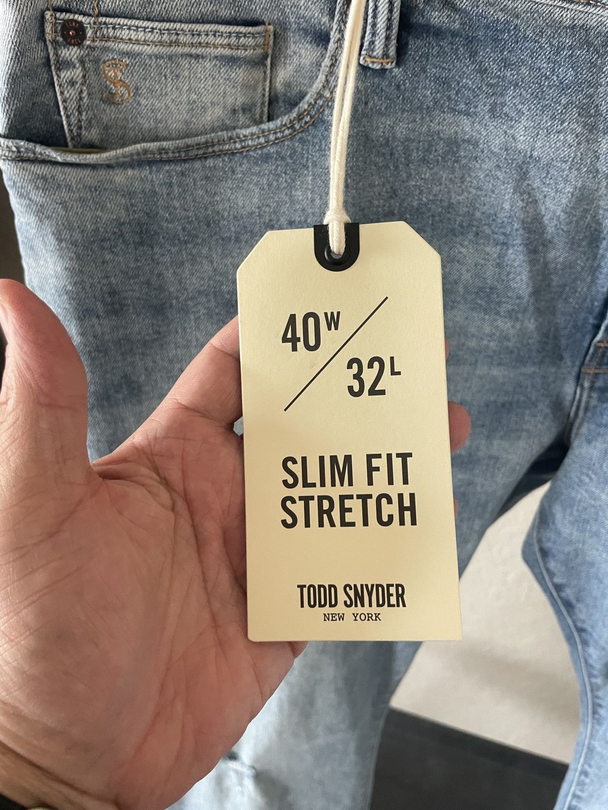 Todd Snyder Slim Fit stretch Destroyed denim jeans nwt 208.00 Size US 42 / EU 58 - 4 Thumbnail