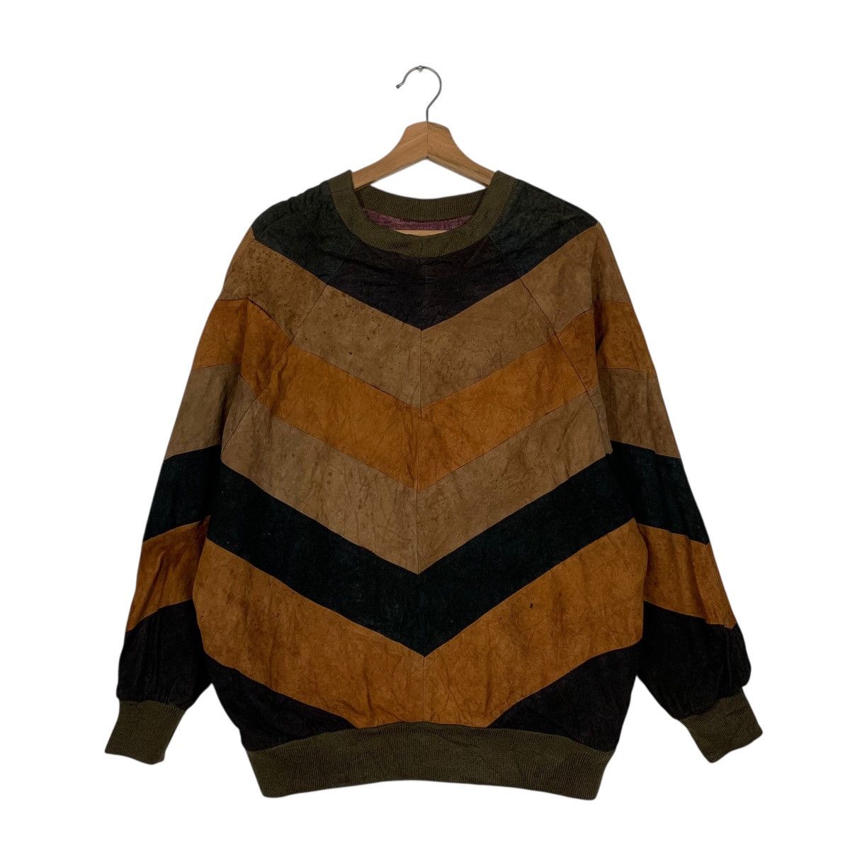 Japanese Brand Japanese Brand Leather Sweater Size US L / EU 52-54 / 3 - 1 Thumbnail