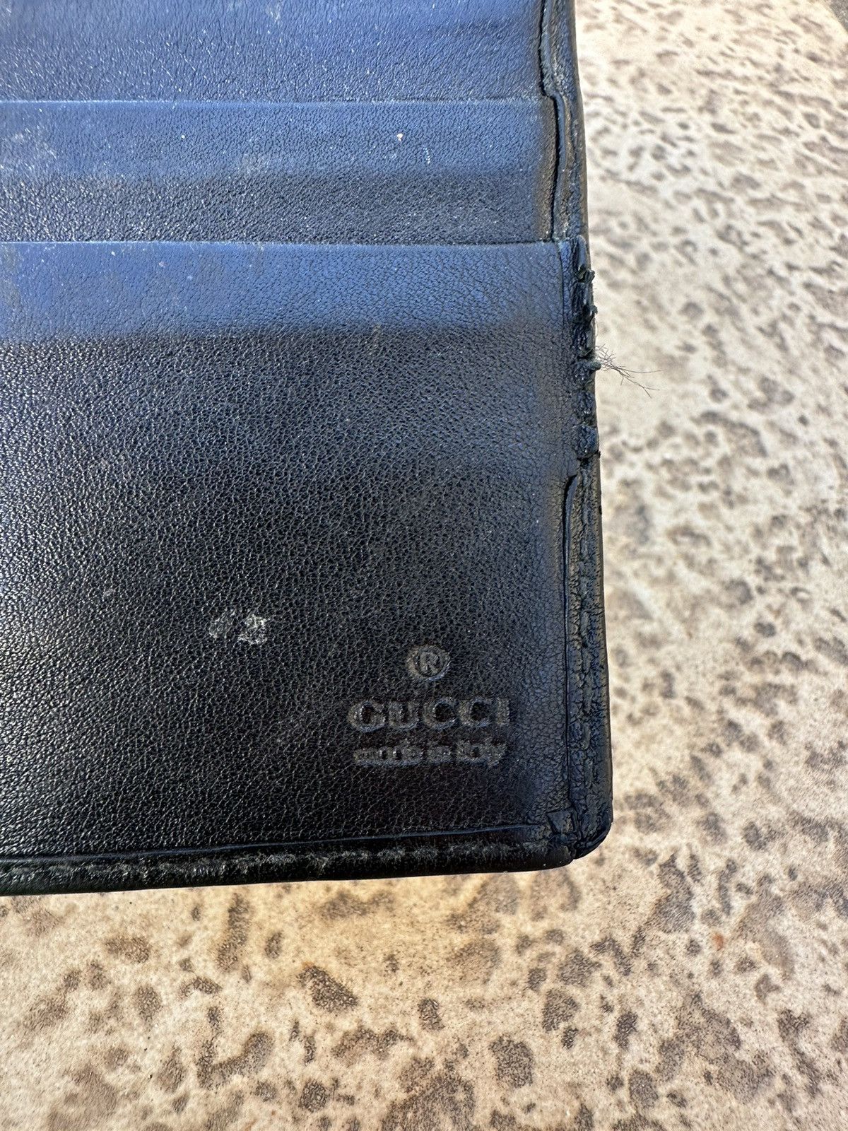 Gucci Gucci Monogram Leather Black Wallet Size ONE SIZE - 4 Thumbnail