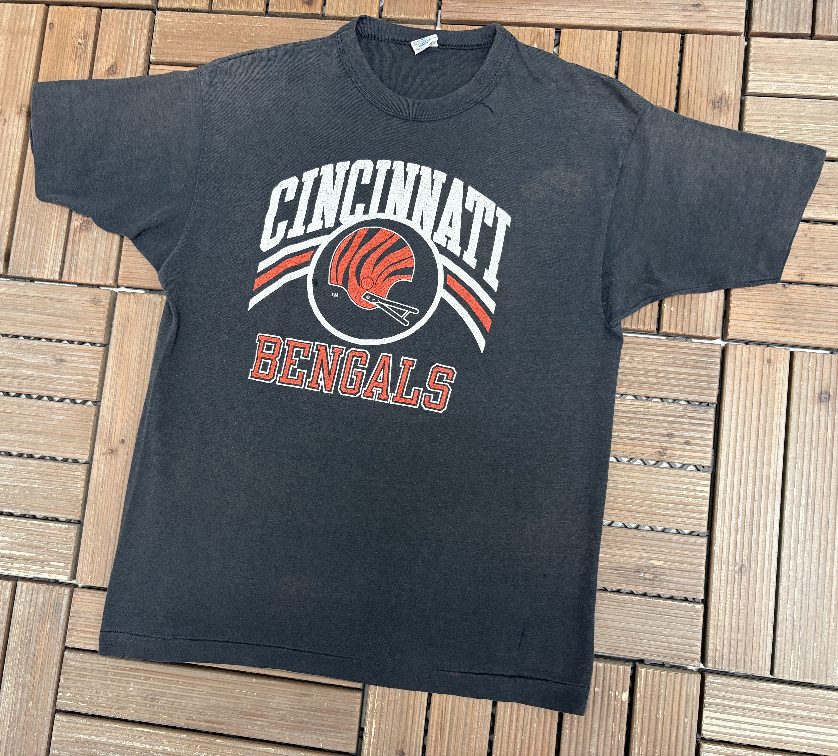 Champion × Vintage Cincinnati Bengals Vintage Champion Black T-Shirt Tee Size US L / EU 52-54 / 3 - 3 Thumbnail
