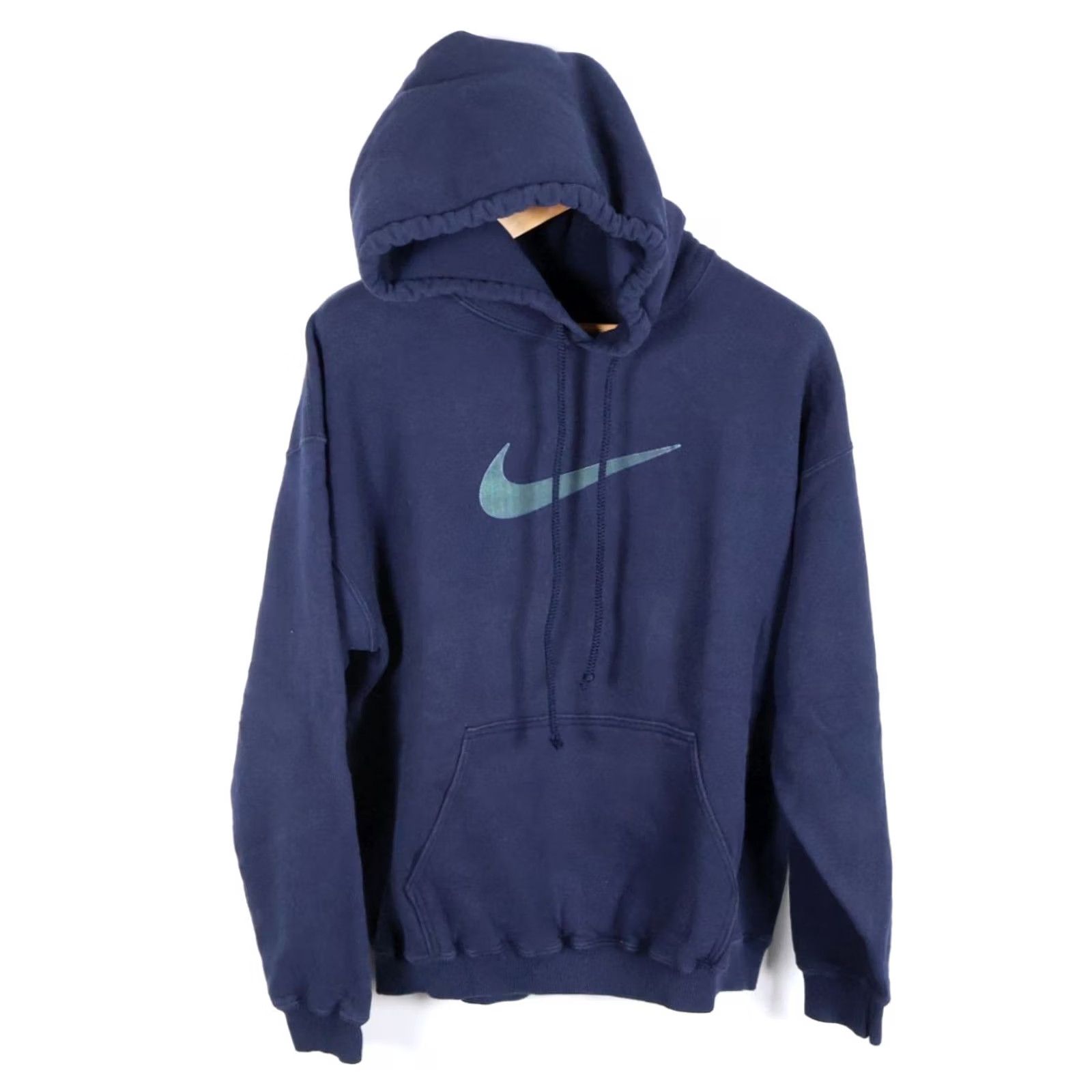 Nike VINTAGE Nike Hoodie Men XL Dark Blue Center Swoosh Canada Made Sweatshirt VTG Pullover Graphic Print Heavyweight Long Sleeve Crew Neck Size US XL / EU 56 / 4 - 2 Thumbnail