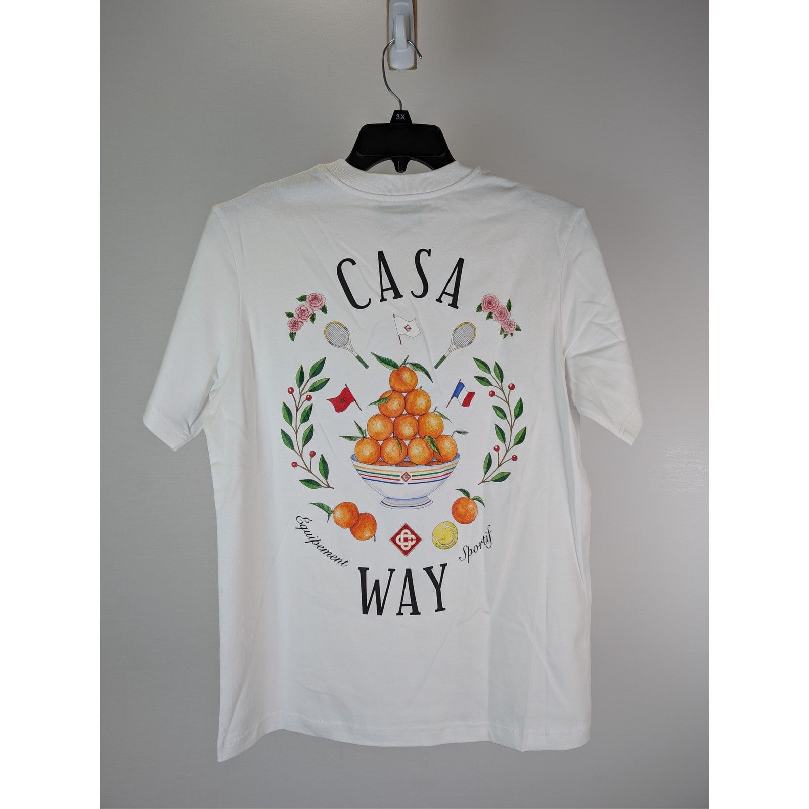 Casablanca o1rshd1 CC20 Casa Way Printed T-Shirt White Jersey in White Size US S / EU 44-46 / 1 - 10 Thumbnail