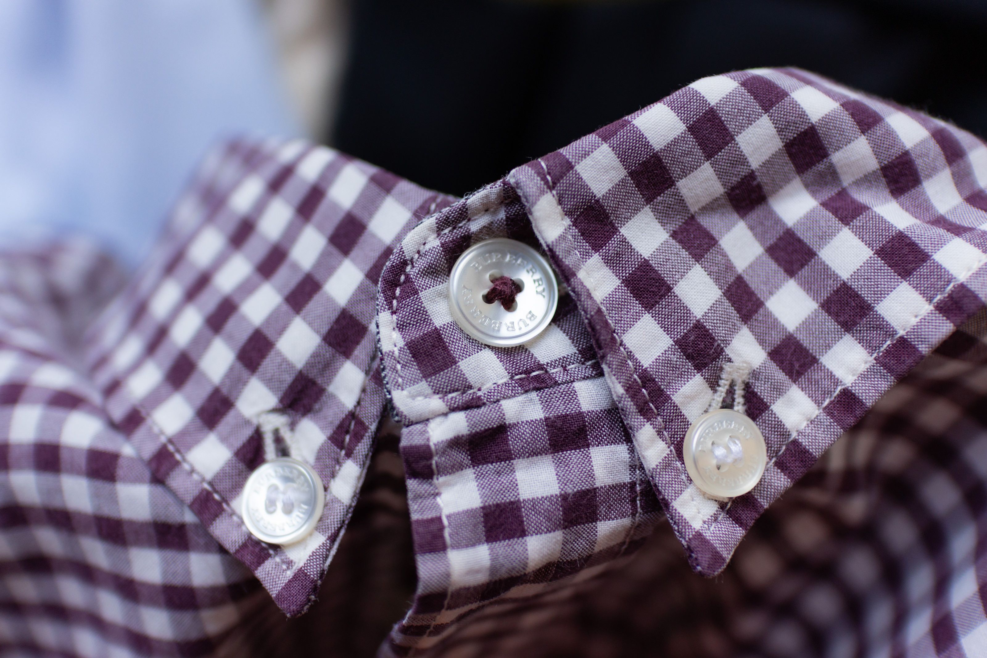 Burberry Purple Gingham Check Shirt Size US S / EU 44-46 / 1 - 4 Thumbnail