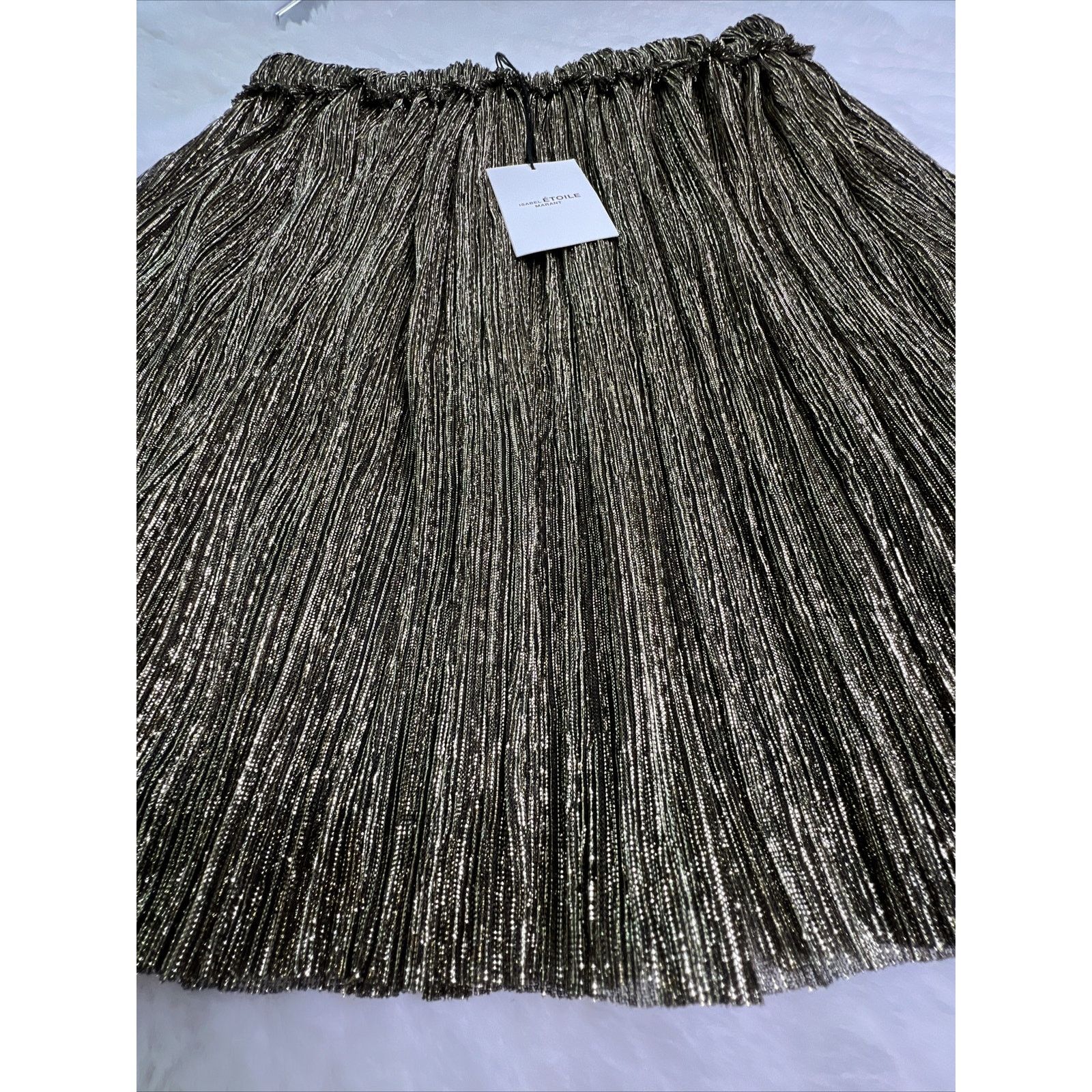 Isabel Marant ISABEL MARANT-Etoile Mini Skirt-Dore/Gold-Size 36-W/Tag’s Size 26" / US 2 / IT 38 - 7 Thumbnail