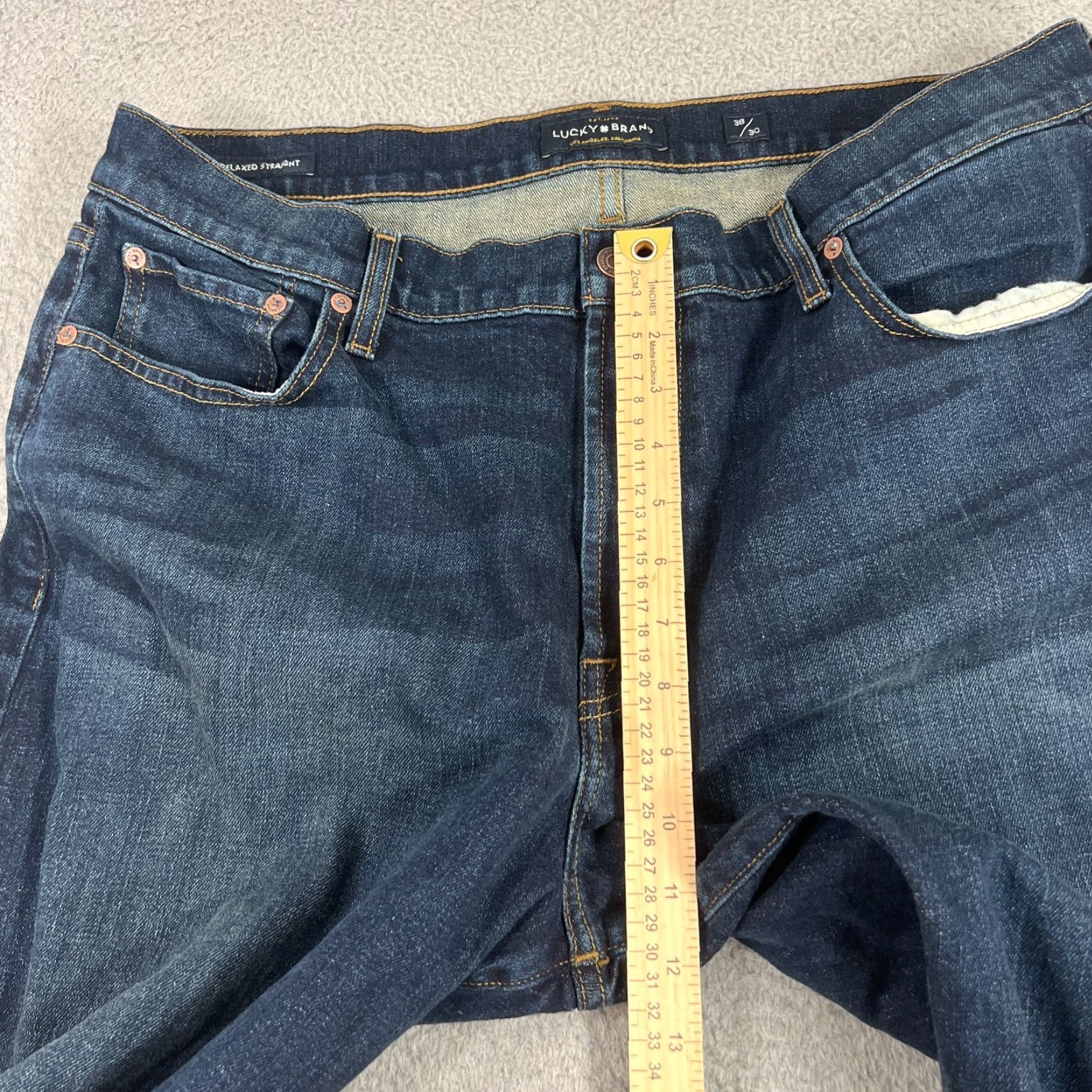 Lucky Brand Lucky Brand 181 Relaxed Fit Jeans Men’s 38x30 Blue Dark Wash Straight Size US 38 / EU 54 - 4 Thumbnail
